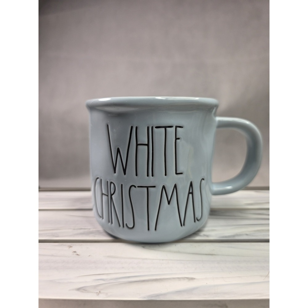 Rae Dunn "WHITE CHRISTMAS" Mug Christmas Holiday Mug Light Blue LL Brand New
